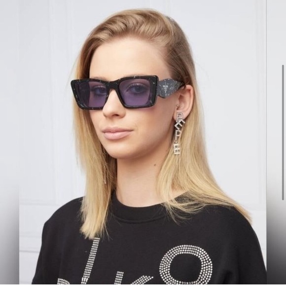 Prada 51mm Butterfly Sunglasses- marbled - Picture 1 of 10